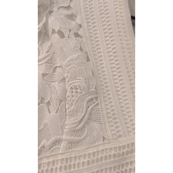 Women's Adelyn Rae White Lace Dress M - Picture 10 of 16